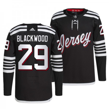 New Jersey Devils Hockeydrakt Mackenzie Blackwood 29 Svart Tredje Adidas Authentic - Herre